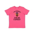 thumbnail image 1 of Inktastic Thanksgiving Girl Turkey Thankful for Family Youth T-Shirt, 1 of 5