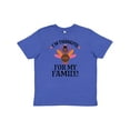 thumbnail image 1 of Inktastic Thanksgiving Girl Turkey Thankful for Family Youth T-Shirt, 1 of 5