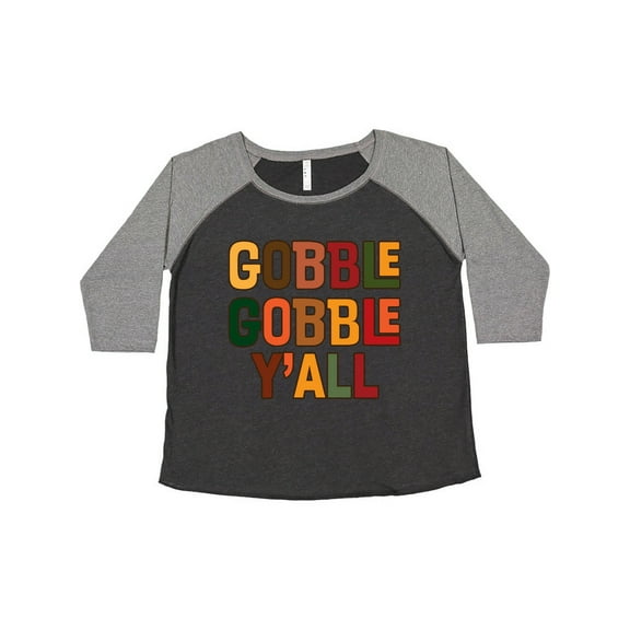 Inktastic Thanksgiving Gobble Gobble Y'all Women's Plus Size T-Shirt