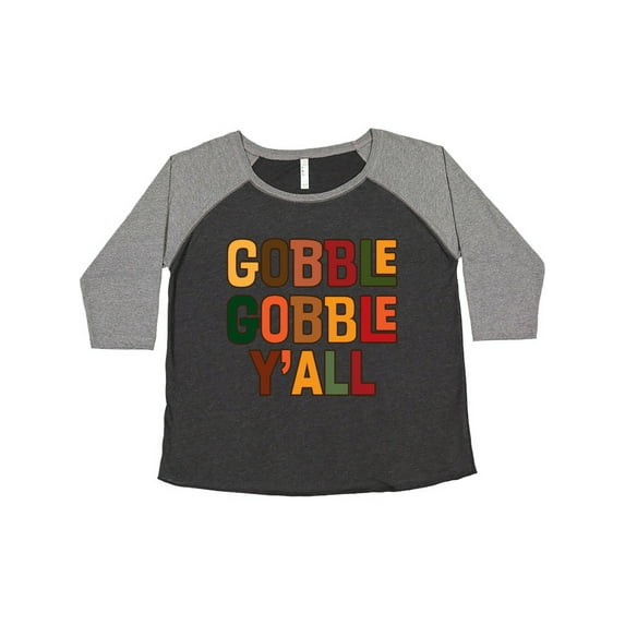 Inktastic Thanksgiving Gobble Gobble Y'all Women's Plus Size T-Shirt