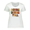 thumbnail image 1 of Inktastic Thanksgiving Gobble Gobble Y'all Women's Plus Size T-Shirt, 1 of 5