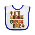 thumbnail image 1 of Inktastic Thanksgiving Gobble Time Turkey Boys or Girls Baby Bib, 1 of 4