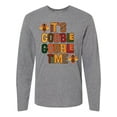 thumbnail image 1 of Inktastic Thanksgiving Gobble Time Turkey Long Sleeve T-Shirt, 1 of 5