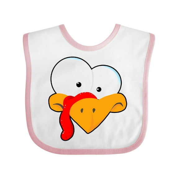Inktastic Thanksgiving Goofball Turkey Face Boys or Girls Baby Bib