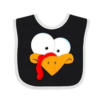 Inktastic Thanksgiving Goofball Turkey Face Boys or Girls Baby Bib