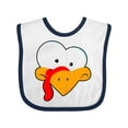 thumbnail image 1 of Inktastic Thanksgiving Goofball Turkey Face Boys or Girls Baby Bib, 1 of 4