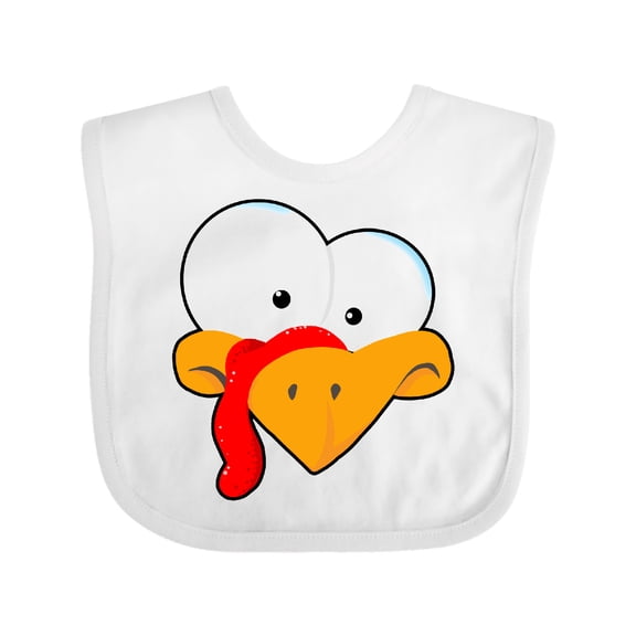 Inktastic Thanksgiving Goofball Turkey Face Boys or Girls Baby Bib