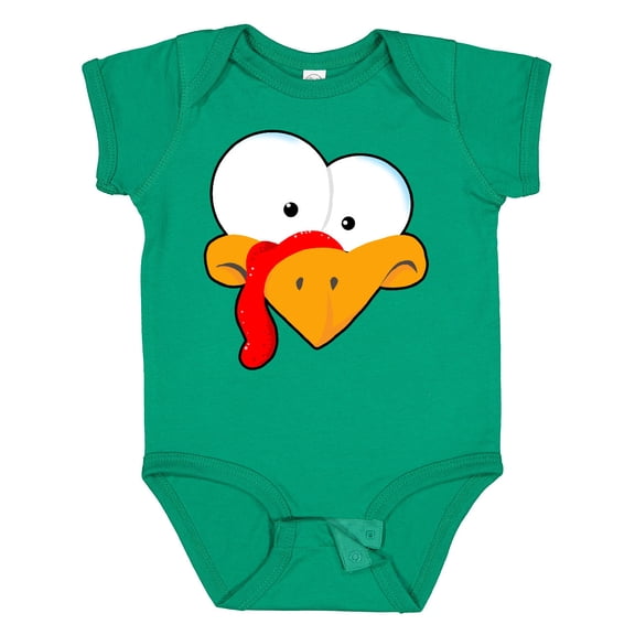 Inktastic Thanksgiving Goofball Turkey Face Boys or Girls Baby Bodysuit