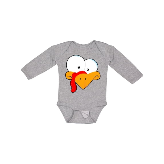 Inktastic Thanksgiving Goofball Turkey Face Boys or Girls Long Sleeve Baby Bodysuit