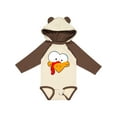 thumbnail image 1 of Inktastic Thanksgiving Goofball Turkey Face Boys or Girls Long Sleeve Baby Bodysuit, 1 of 5