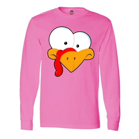 Inktastic Thanksgiving Goofball Turkey Face Long Sleeve T-Shirt