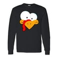 thumbnail image 1 of Inktastic Thanksgiving Goofball Turkey Face Long Sleeve T-Shirt, 1 of 5