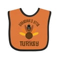 thumbnail image 1 of Inktastic Thanksgiving Grandma Little Turkey Boys or Girls Baby Bib, 1 of 4