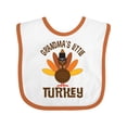 thumbnail image 1 of Inktastic Thanksgiving Grandma Little Turkey Boys or Girls Baby Bib, 1 of 4