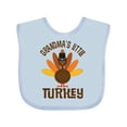 thumbnail image 1 of Inktastic Thanksgiving Grandma Little Turkey Boys or Girls Baby Bib, 1 of 4