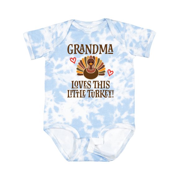 Inktastic Thanksgiving Grandma Little Turkey Boys or Girls Baby Bodysuit