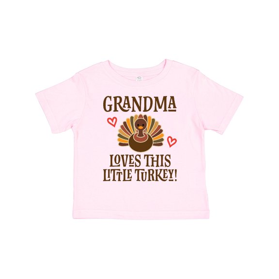 Inktastic Thanksgiving Grandma Little Turkey Boys or Girls Toddler T-Shirt
