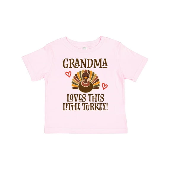Inktastic Thanksgiving Grandma Little Turkey Boys or Girls Toddler T-Shirt