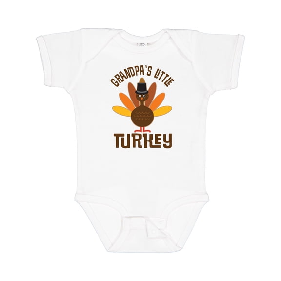 Inktastic Thanksgiving Grandpa Little Turkey Boys or Girls Baby Bodysuit
