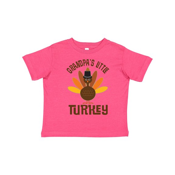 Inktastic Thanksgiving Grandpa Little Turkey Boys or Girls Toddler T-Shirt