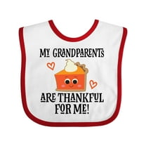 Inktastic Thanksgiving Grandparents Are Thankful Boys or Girls Baby Bib