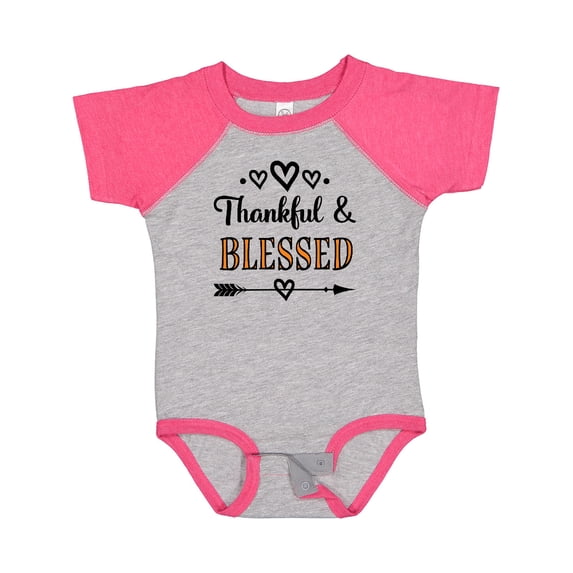 Inktastic Thanksgiving Greeting Thankful Blessed Girls Baby Bodysuit