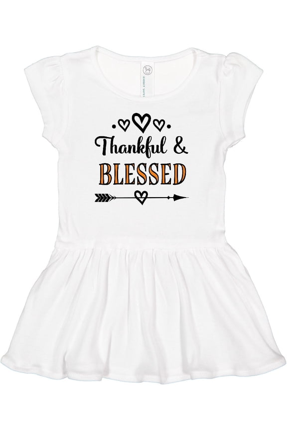 Thanksgiving Greeting Thankful Blessed Girls Baby Dress