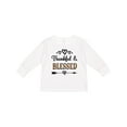 thumbnail image 1 of Inktastic Thanksgiving Greeting Thankful Blessed Girls Long Sleeve Toddler T-Shirt, 1 of 5