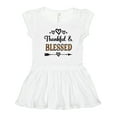 thumbnail image 1 of Inktastic Thanksgiving Greeting Thankful Blessed Girls Toddler Dress, 1 of 5