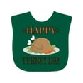 thumbnail image 1 of Inktastic Thanksgiving Happy Turkey Day Boys or Girls Baby Bib, 1 of 4