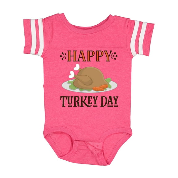 Inktastic Thanksgiving Happy Turkey Day Boys or Girls Baby Bodysuit