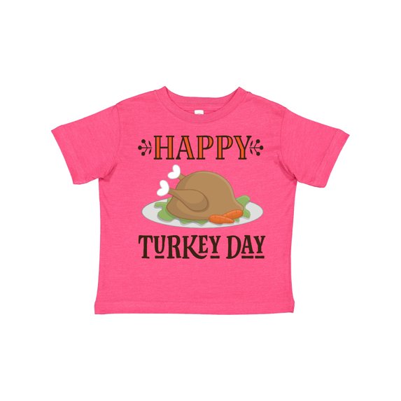 Inktastic Thanksgiving Happy Turkey Day Boys or Girls Toddler T-Shirt
