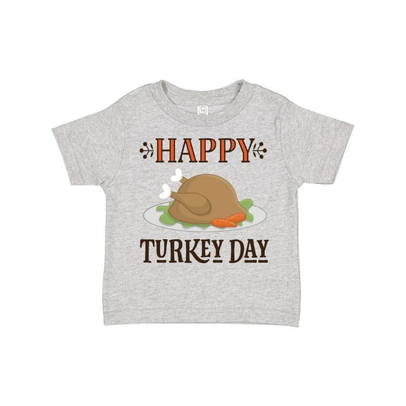 Inktastic Thanksgiving Happy Turkey Day Boys or Girls Toddler T-Shirt