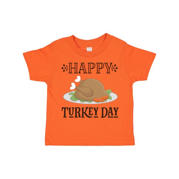 Inktastic Thanksgiving Happy Turkey Day Boys or Girls Toddler T-Shirt