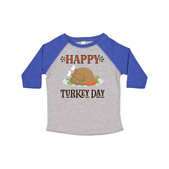 Inktastic Thanksgiving Happy Turkey Day Boys or Girls Toddler T-Shirt