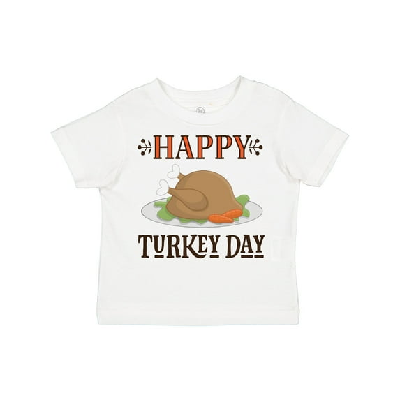 Inktastic Thanksgiving Happy Turkey Day Boys or Girls Toddler T-Shirt