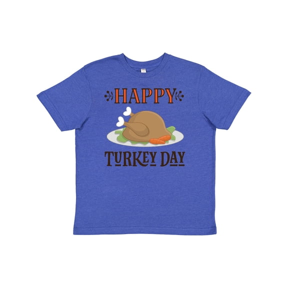 Inktastic Thanksgiving Happy Turkey Day Youth T-Shirt