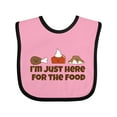 thumbnail image 1 of Inktastic Thanksgiving Here for the Food Boys or Girls Baby Bib, 1 of 4