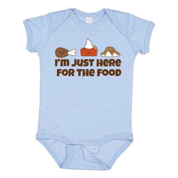Inktastic Thanksgiving Here for the Food Boys or Girls Baby Bodysuit