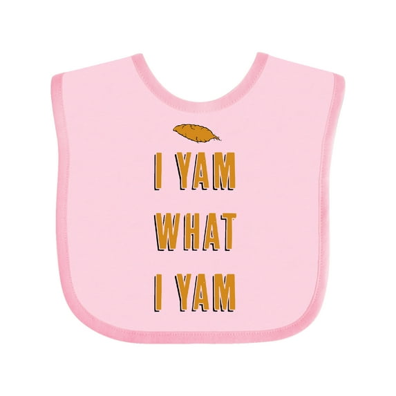 Inktastic Thanksgiving I Yam What I Yam Funny Boys or Girls Baby Bib