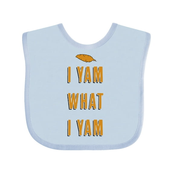 Inktastic Thanksgiving I Yam What I Yam Funny Boys or Girls Baby Bib