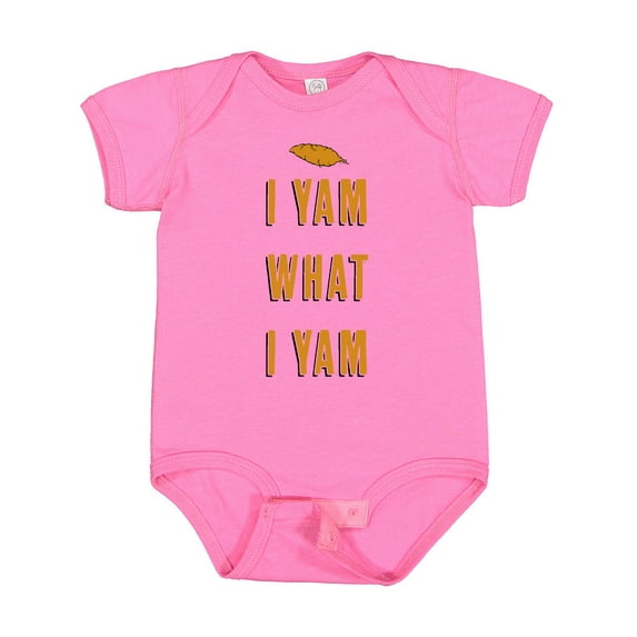 Inktastic Thanksgiving I Yam What I Yam Funny Boys or Girls Baby Bodysuit
