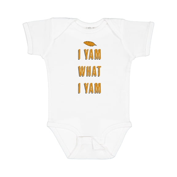 Inktastic Thanksgiving I Yam What I Yam Funny Boys or Girls Baby Bodysuit