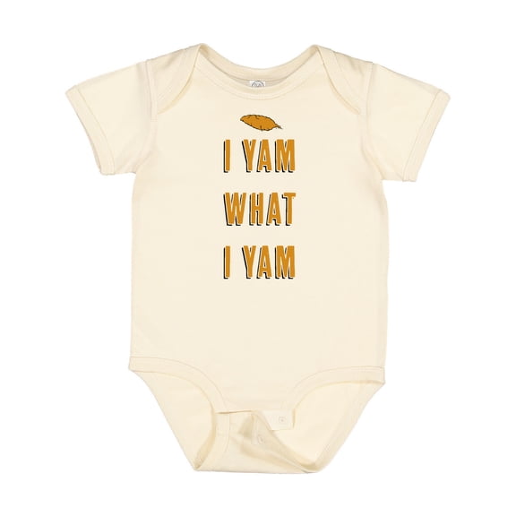Inktastic Thanksgiving I Yam What I Yam Funny Boys or Girls Baby Bodysuit