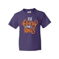 thumbnail image 1 of Inktastic Thanksgiving I'll Bring the Rolls in Orange Youth T-Shirt, 1 of 5