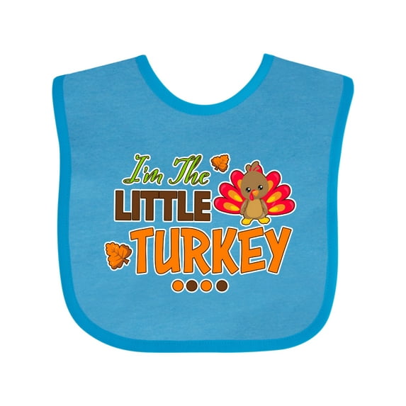 Inktastic Thanksgiving Im the Little Turkey Boys or Girls Baby Bib