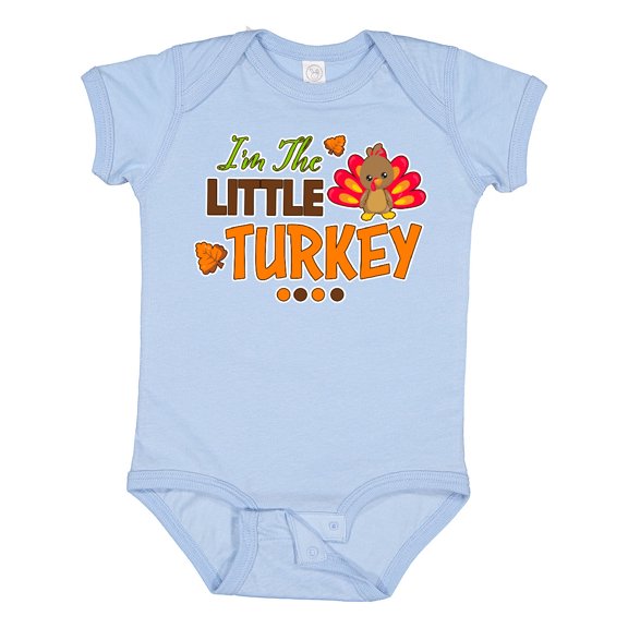 Inktastic Thanksgiving Im the Little Turkey Boys or Girls Baby Bodysuit