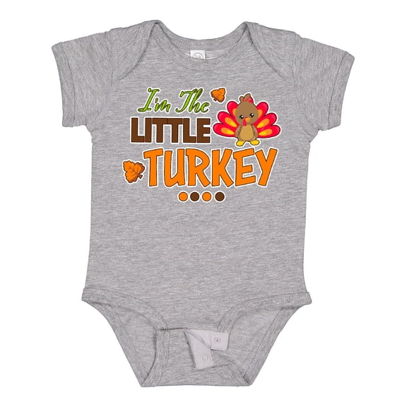Inktastic Thanksgiving Im the Little Turkey Boys or Girls Baby Bodysuit
