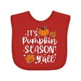 thumbnail image 1 of Inktastic Thanksgiving It's Pumpkin Season Y'all with Fall Leaves Boys or Girls Baby Bib, 1 of 4
