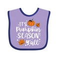 thumbnail image 1 of Inktastic Thanksgiving It's Pumpkin Season Y'all with Fall Leaves Boys or Girls Baby Bib, 1 of 4